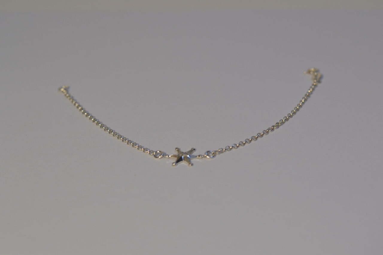 Bracciale regolabile in argento con stella della Sartiglia in filigrana – Filu & Trama