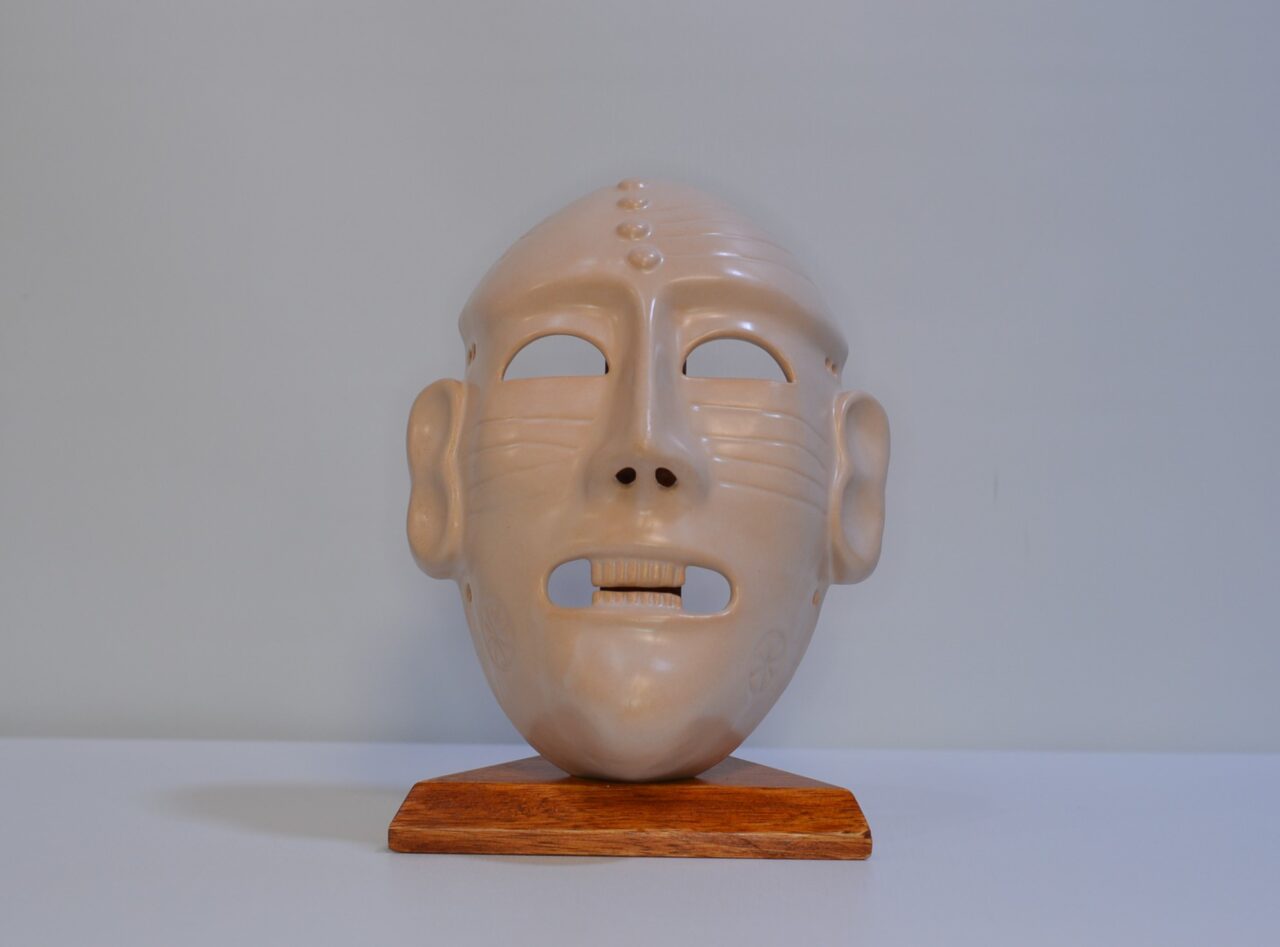 Maschera Ghignante modello cartaginese in ceramica – Manis